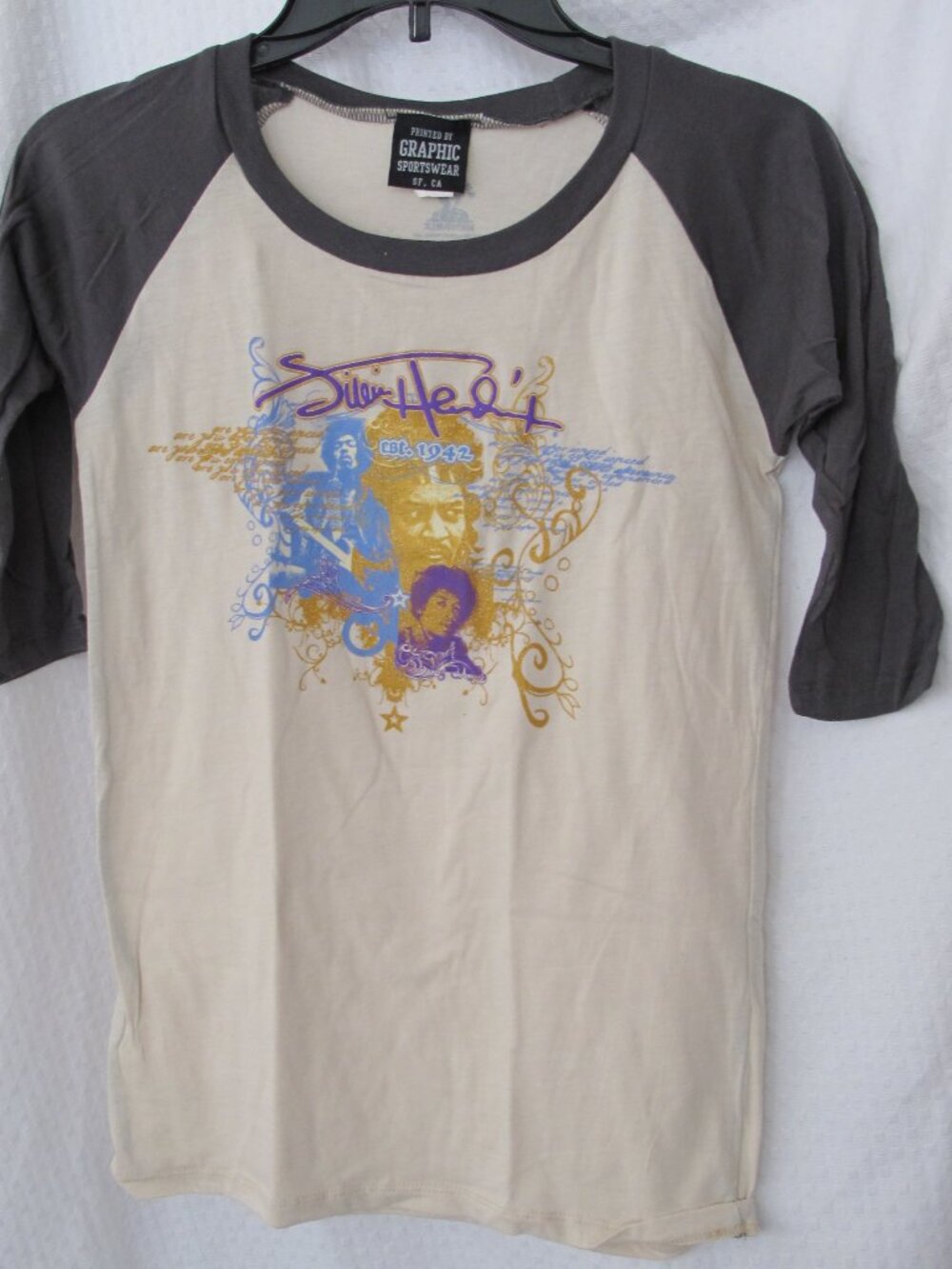 New - Jimi Hendrix Baseball Style T-Shirt